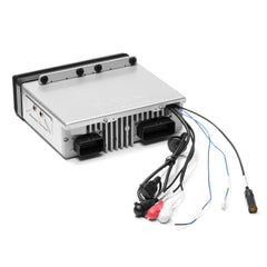 BOSS Audio Systems BEHDIN98 Harley Davidson Amplified Bluetooth Receiver – Directly Fits 1998-2013 Electra Glide & Road Glide, 3” Monochrome LCD