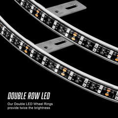 Oracle 4228-001 LED Illuminated Wheel Rings - Double LED - White 16.5 in.