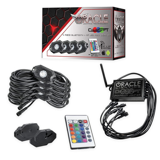 Oracle 5818-333 Bluetooth + RF ColorSHIFT® Underbody Wheel Well Rock Light Kit - 4 PCS