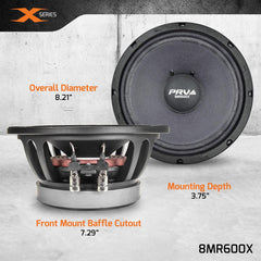 PRV Audio 8MR600X 8" Midrange Loudspeaker