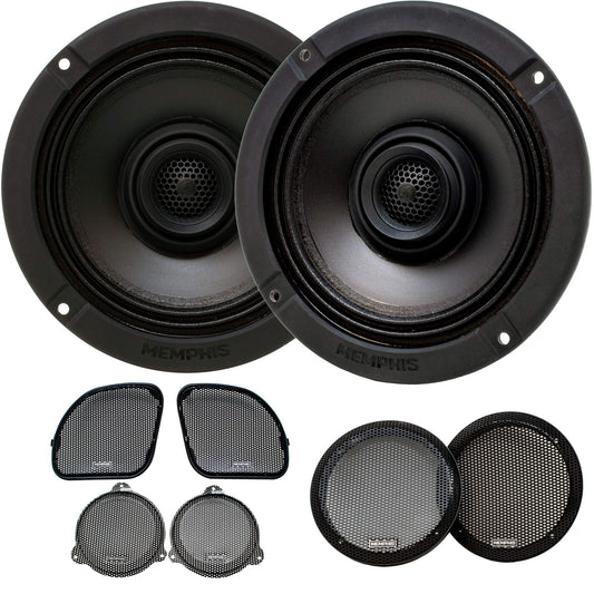 Memphis MXA62HD 6.5" Direct Fit Upgrade Speakers compatible with Harley Davidson 2014+ Street Glide and 2015+ Road Glide