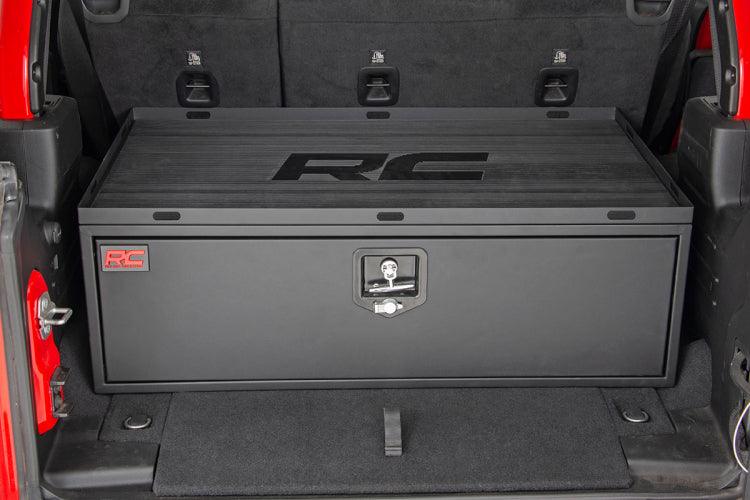 Rough Country 99030 Storage Box Metal | Slide Out Lockable Drawer | Jeep Wrangler JL/Wrangler Unlimited (18-24)