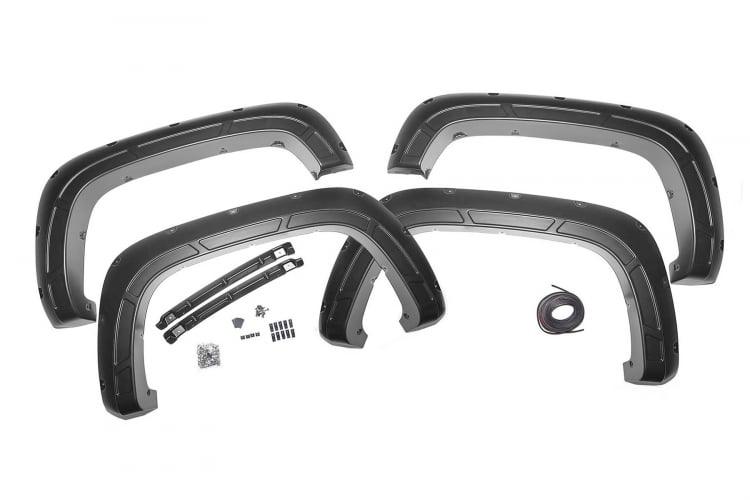 Rough Country A-C12011 Fender Flares Defender | Chevy Silverado 2500 HD (20-24)/Silverado 3500 HD (20-24)