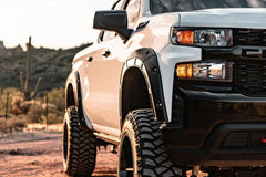 Rough Country A-C12211-G7C Fender Flares Defender | Chevy Silverado 1500 2WD/4WD (19-22)