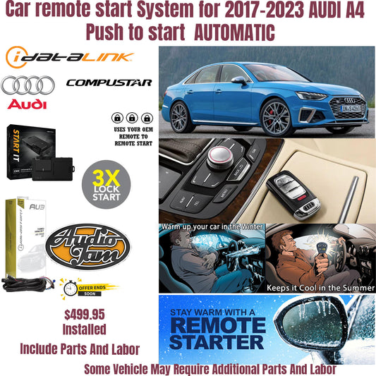 Car remote start System for 2017-2023 AUDI A4  Push to start  AUTOMATIC