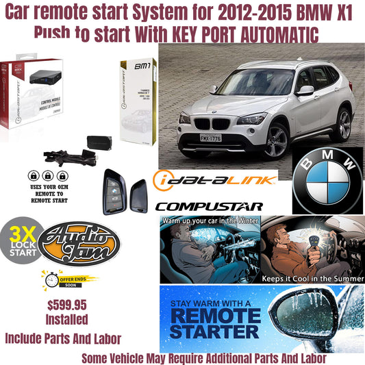Car remote start System for 2012-2015 BMW X1  Push to start With KEY PORT AUTOMATIC