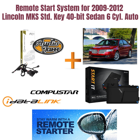 Remote Start System for 2009-2012 Lincoln MKS Std. Key 40-bit Sedan 6 Cyl. Auto