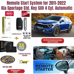 Remote Start System for 2011-2022 Kia Sportage Std. Key SUV 4 Cyl. Automatic
