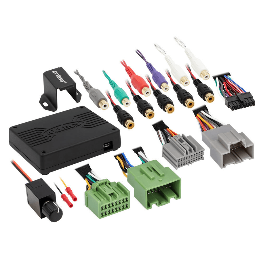 Axxess AXDSPX-GL9  Digital signal processor and T-harness — add an aftermarket amplifier to the factory system in select 2014-UP GM vehicles