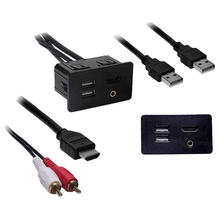 Axxess Interface AXFD-USB USB/AUX/HDMI Knockout Replacement Panel - Ford 2015-2016