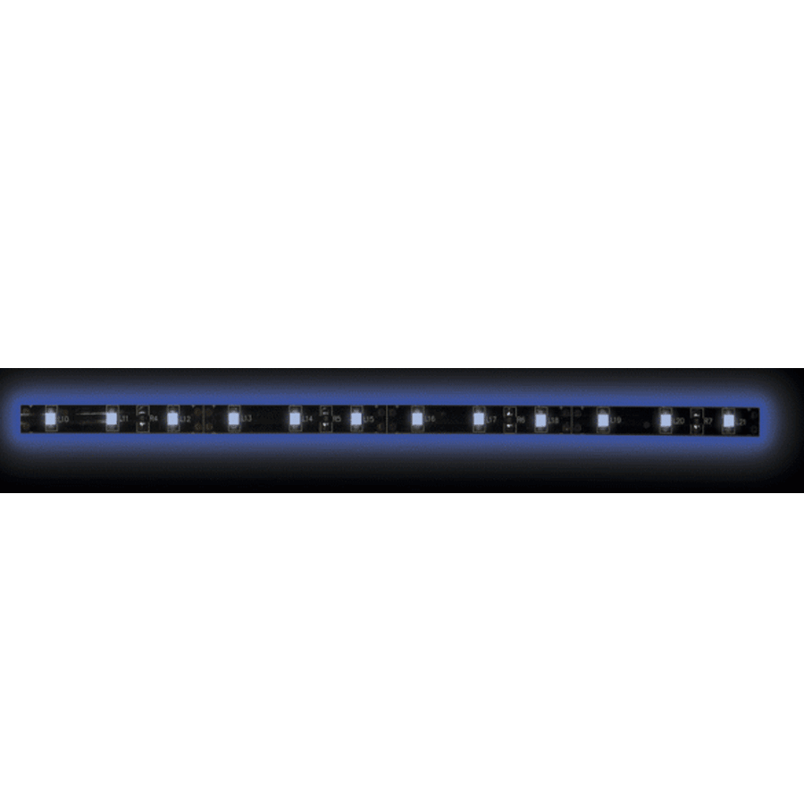 Heise H-B350-BLK 5050 Blue/Black Light Strip with Black Base - 3 Meter, 60 LED