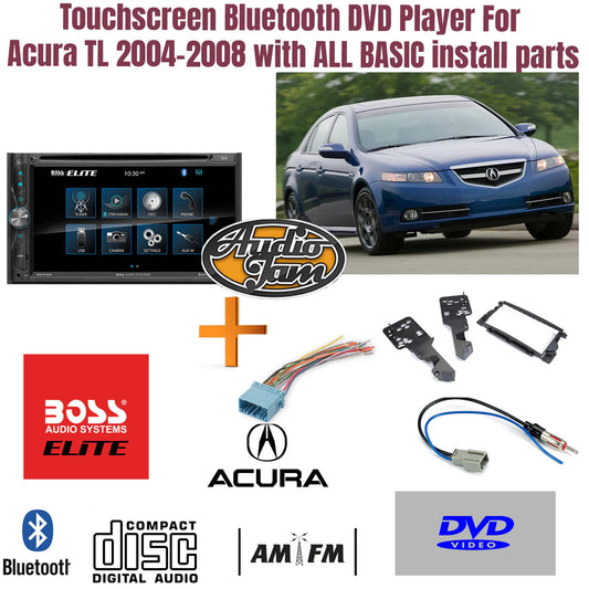 Touchscreen Bluetooth DVD Player For Acura TL 2004-2008 with Basic  install parts