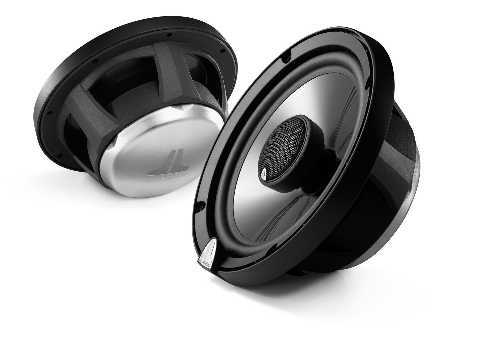 JL Audio C3-650 Convertible System with 6.5-inch (165mm) woofer and 1-inch (25mm) silk dome tweeter with neodymium magnet, programmable outboard crossover network.