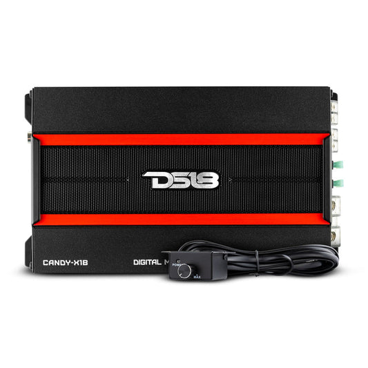 DS18 CANDY-X1B DS18 CANDY-X1B Compact Class D 1-Channel Monoblock Car Amplifier 1800 Watts 1-Ohm