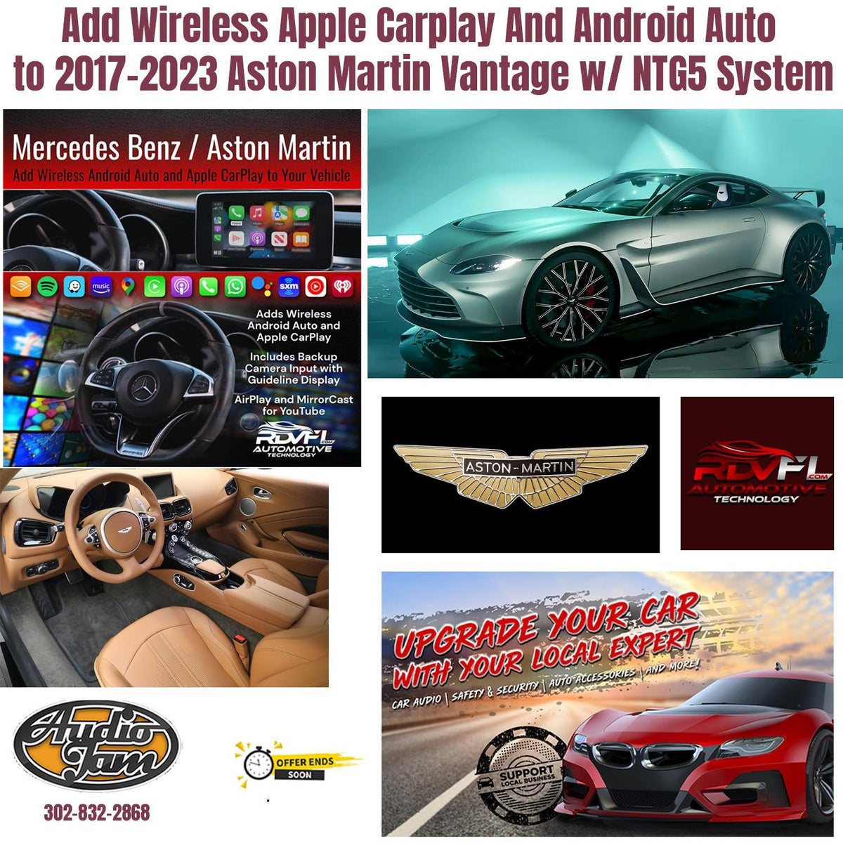 Add Wireless Apple Carplay And Android Auto to 2017-2023 Aston Martin Vantage w/ NTG5 System