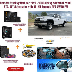 Remote Start System for1999- 2006 Chevy Silverado 2500 STD. KEY Automatic with RF- KIT Remote RFX-2WQ9-FM