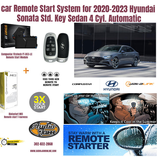 Car Remote Start for 2020-2023 Hyundai Sonata Std. Key Sedan 4 Cyl. Auto