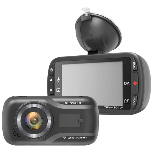 Kenwood DRV-A301W HD Dash Cam w/2.7" Display & Wi-Fi