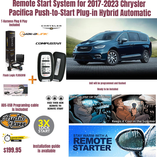 Remote Start System for 2017-2023 Chrysler Pacifica Push-to-Start Plug-in Hybrid Automatic