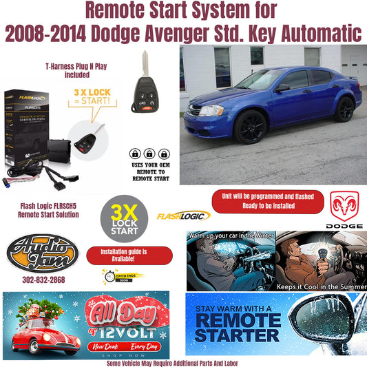 Car Remote Start System for 2008-2014 Dodge Avenger Std. Key Automatic
