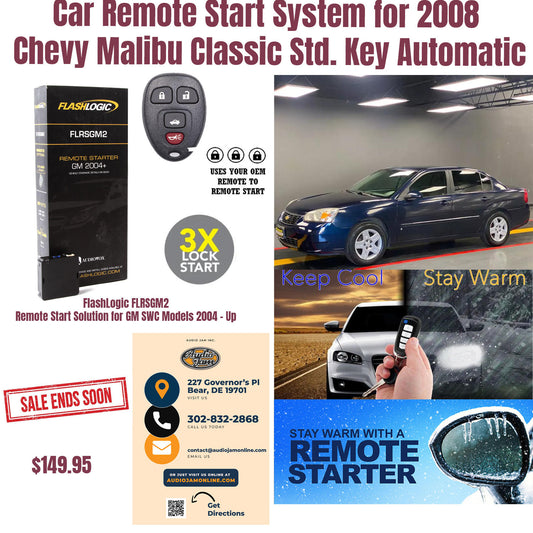 Car Remote Start System for 2008 Chevy Malibu Classic Std. Key Automatic