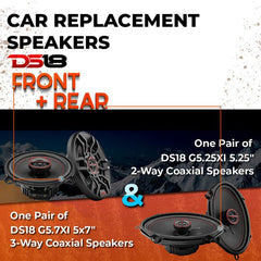 Car Speaker Replacement fits 1998-2001 for Kia Sephia