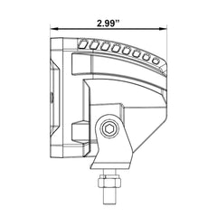 Heise HE-HCL1402PK High Output Cube Light - 4 Inch, 15 LED, 2-Pack with Harness