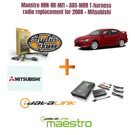 Maestro HRN-RR-MI1 + ADS-MRR T-harness radio replacement for 2008+ Mitsubishi