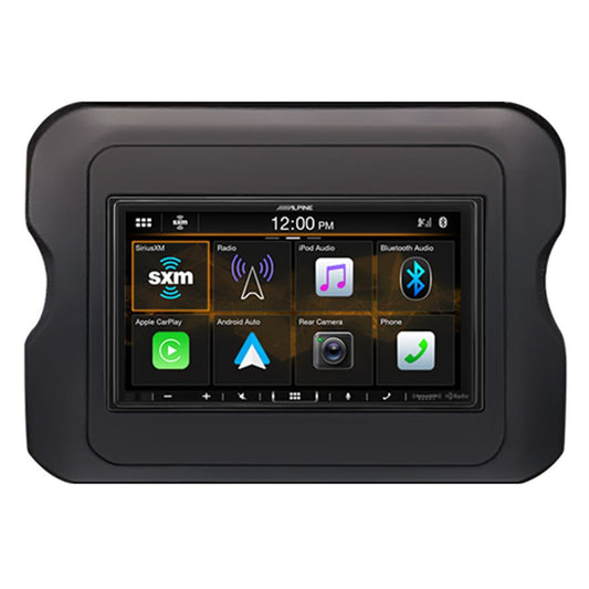 Alpine I407-WRA-JL 7" Shallow Chassis Multimedia Receiver w / Powerstack for Jeep Wrangler 2018-Up 2020-Up Gladiat
