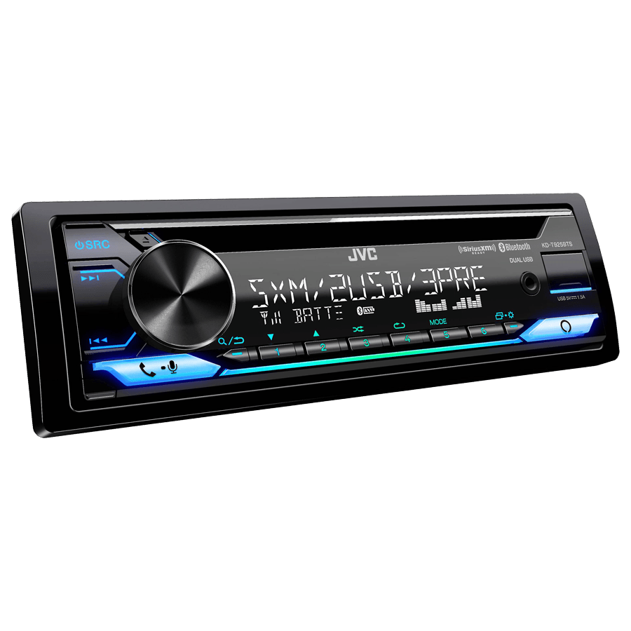 JVC KD-T925BTS CD Receiver featuring Bluetooth® / Front & Rear Dual USB / SiriusXM / Amazon Alexa / 13-Band EQ / Variable-Color Illumination /JVC Remote App Compatibility