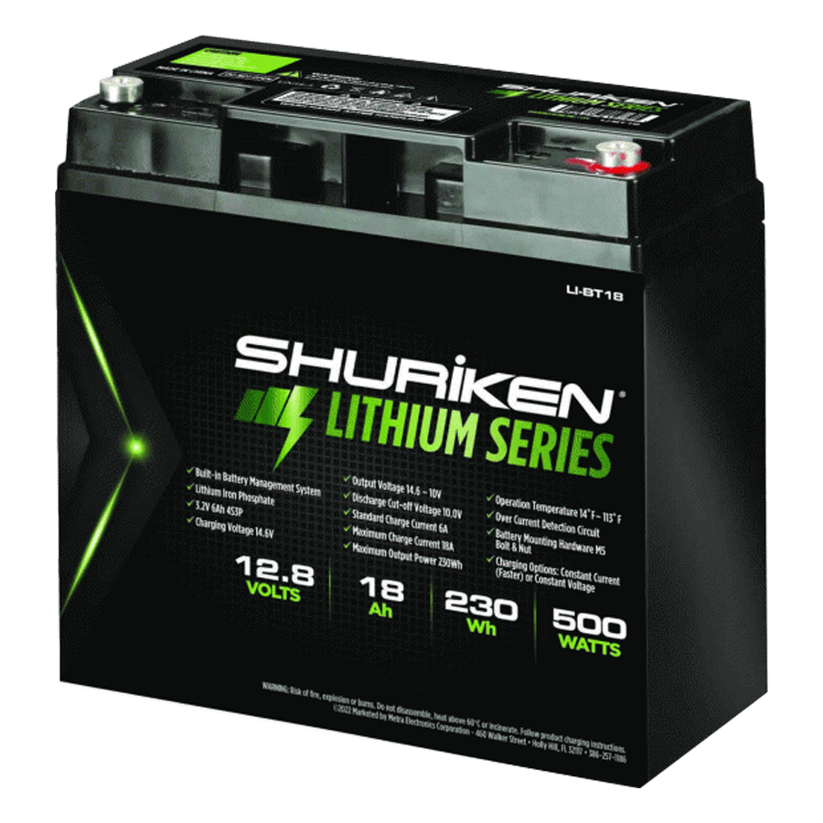 Shuriken LI-BT18 500W / 18 Amp Hours Lithium Iron Battery