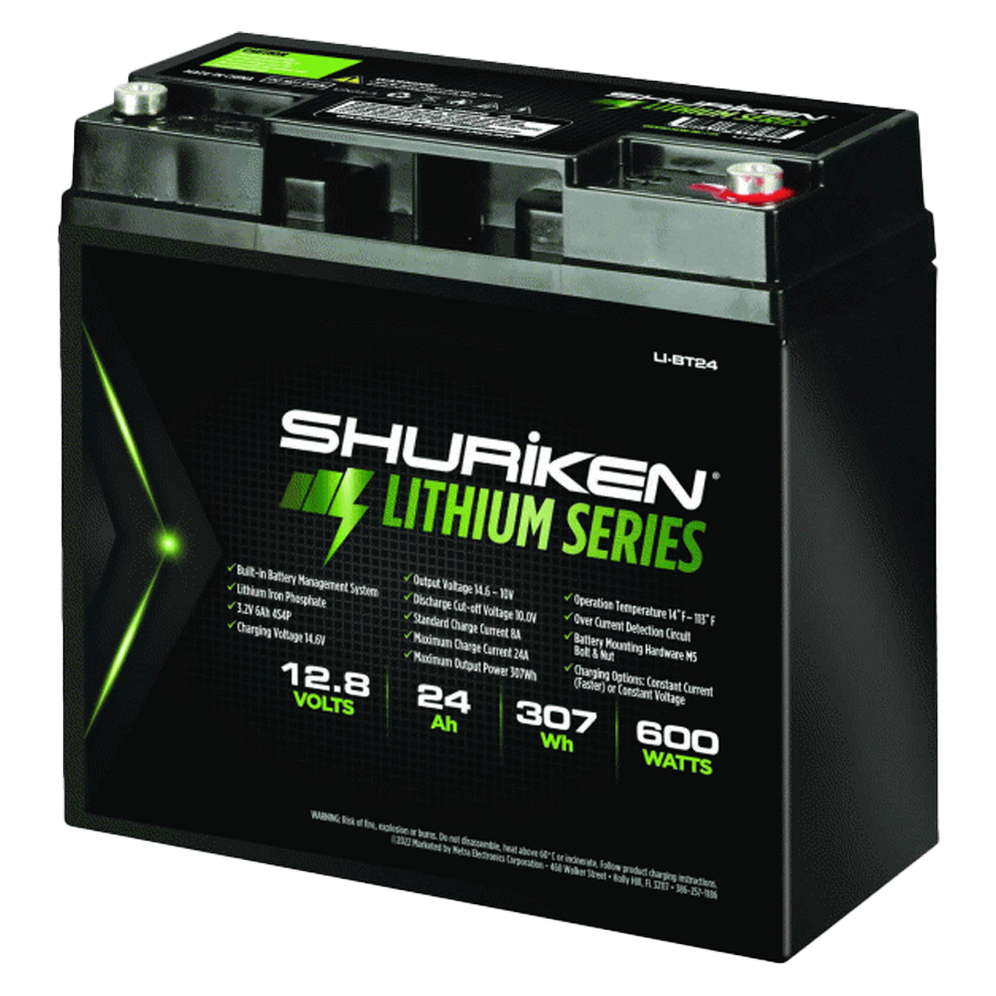 Shuriken LI-BT24 600W / 24 Amp Hours Lithium Iron Battery
