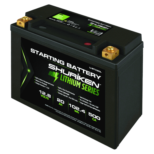 Shuriken LI-BTX20L 500CA / 20 Amp Hours Lithium-ion Starting Battery