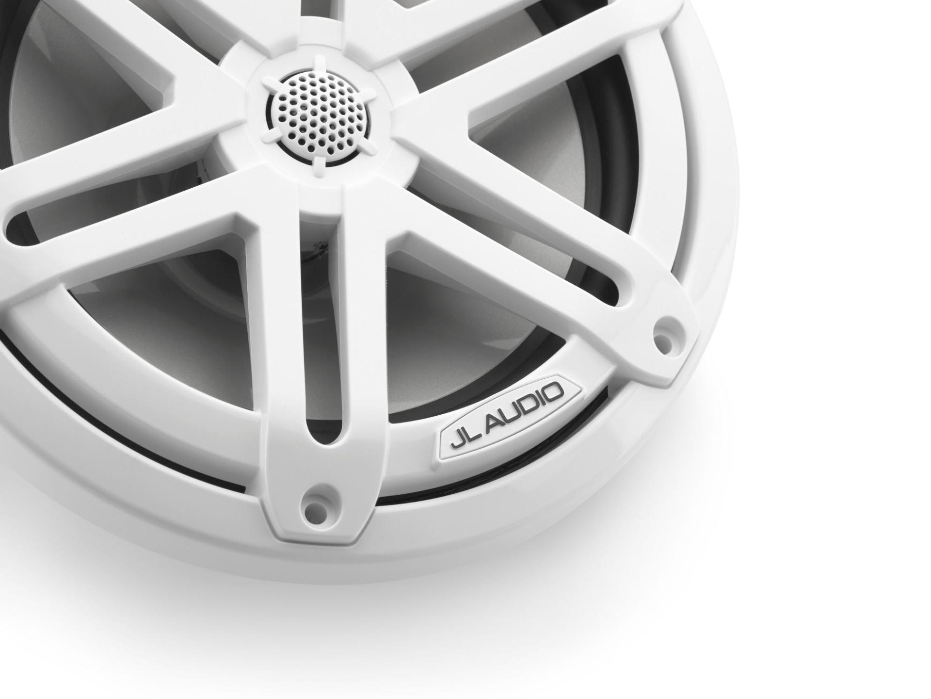 JL Audio M3-770X-S-Gw - M3 7.7" Marine Coaxial Speakers (pair) - Gloss White Sport Grilles