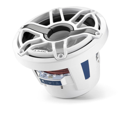JL Audio M6-8IB-S-GwGw-i-4 M6 Series 8" marine subwoofer with LED light  optimized for free air use (Gloss White Sport Grille)