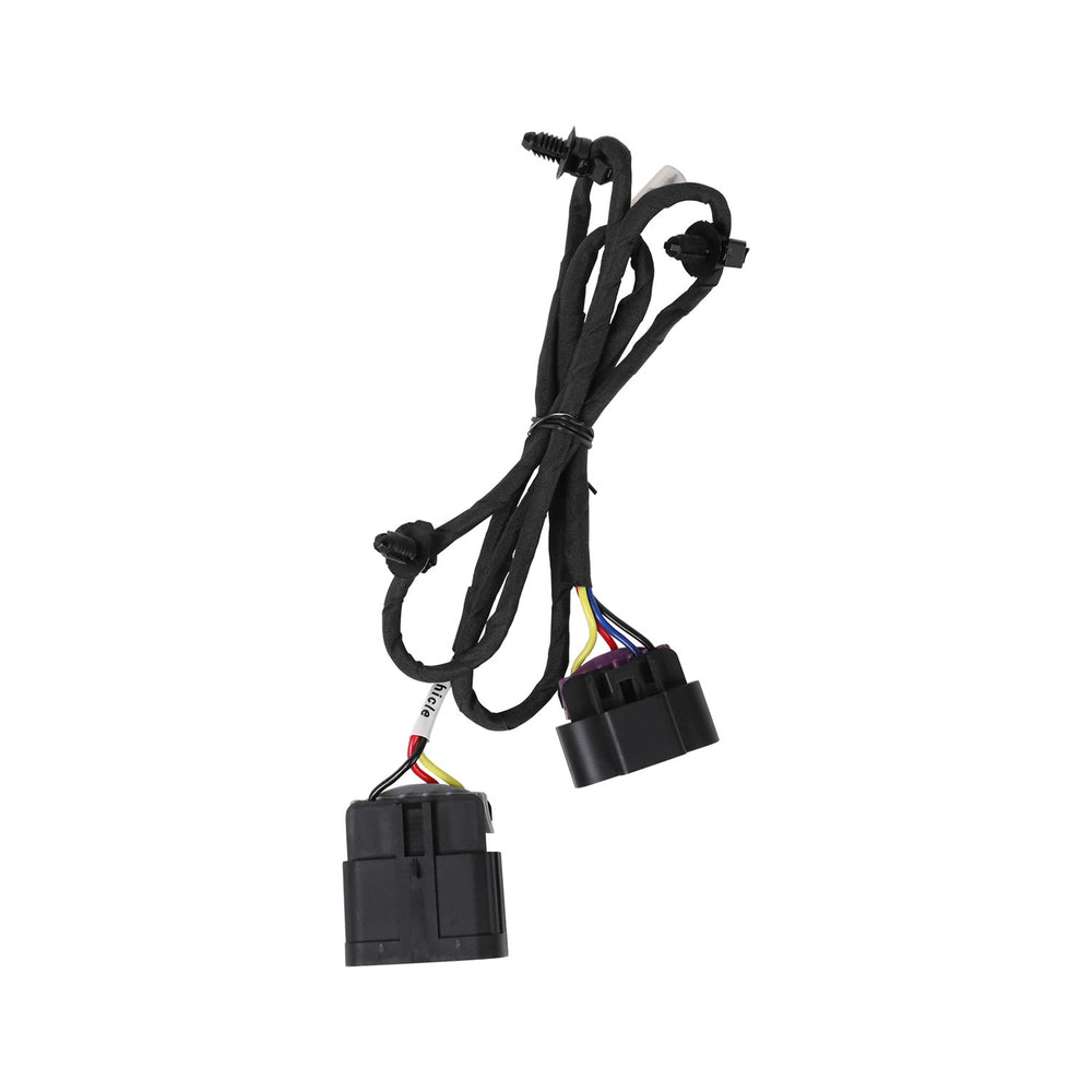 Car wiring harness with connectors on a white background