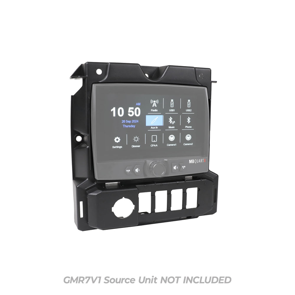 picture of dash-kt with a touch screen marine radio cmr7v1