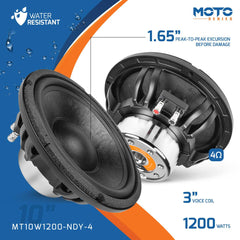 PRV Audio MT10W1200-NDY-4 10" Pro Audio Low Frequency Woofer