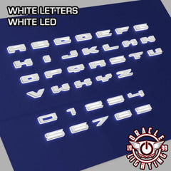 Oracle Lighting 3140-Q-001 - Universal Illuminated LED Letter Badges - White LED - Individual - Matte White Q