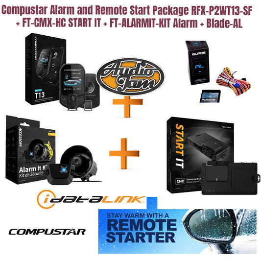Compustar RFX-P2WT13-SF  + FT-CMX-HC START IT + FT-ALARMIT-KIT Alarm + Blade-AL