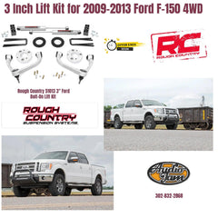 Rough Country 51013 3 Inch Bolt-On Lift Kit for 2009-2013 Ford F-150 4WD