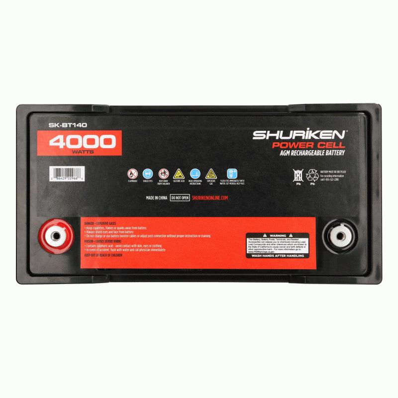 Shuriken SK-BT140 4000W 140AMP Hours Large Size AGM 12V Battery