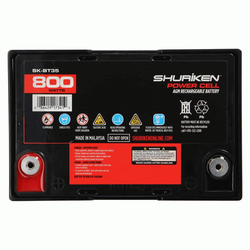 Shuriken SK-BT35 800W 35AMP Hours Compact Size AGM 12V Battery