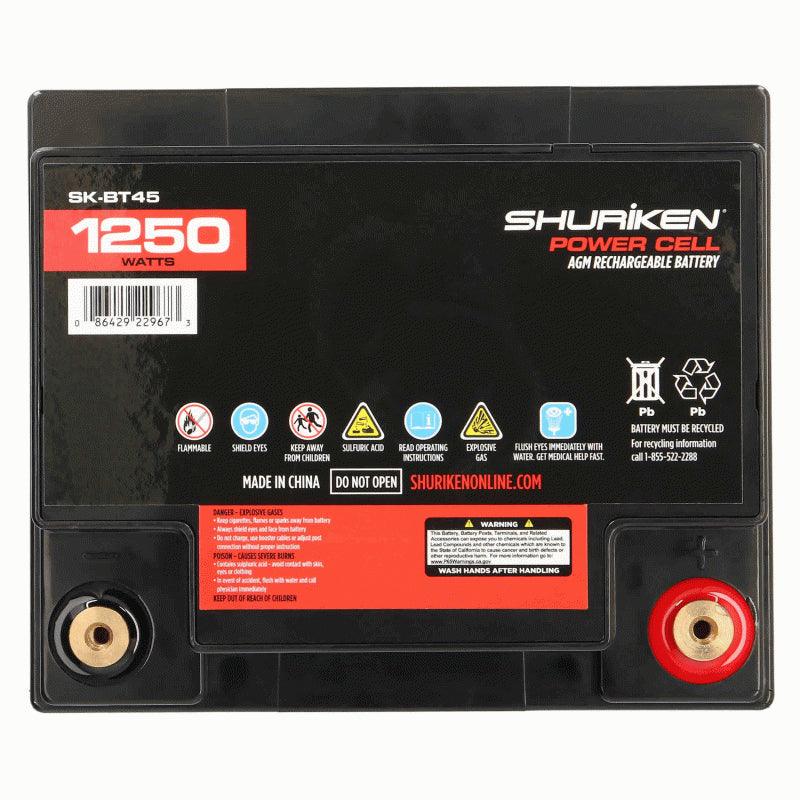 Shuriken SK-BT45 1250W 45AMP Hours Compact Size AGM 12V Battery