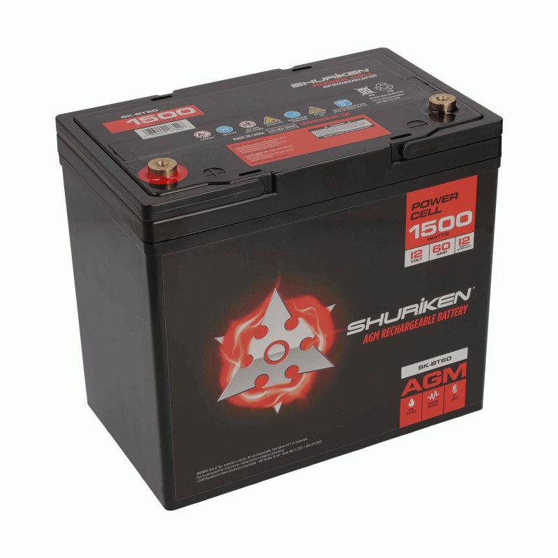 Shuriken SK-BT60 1500W 60AMP Hours Compact Size AGM 12V Battery