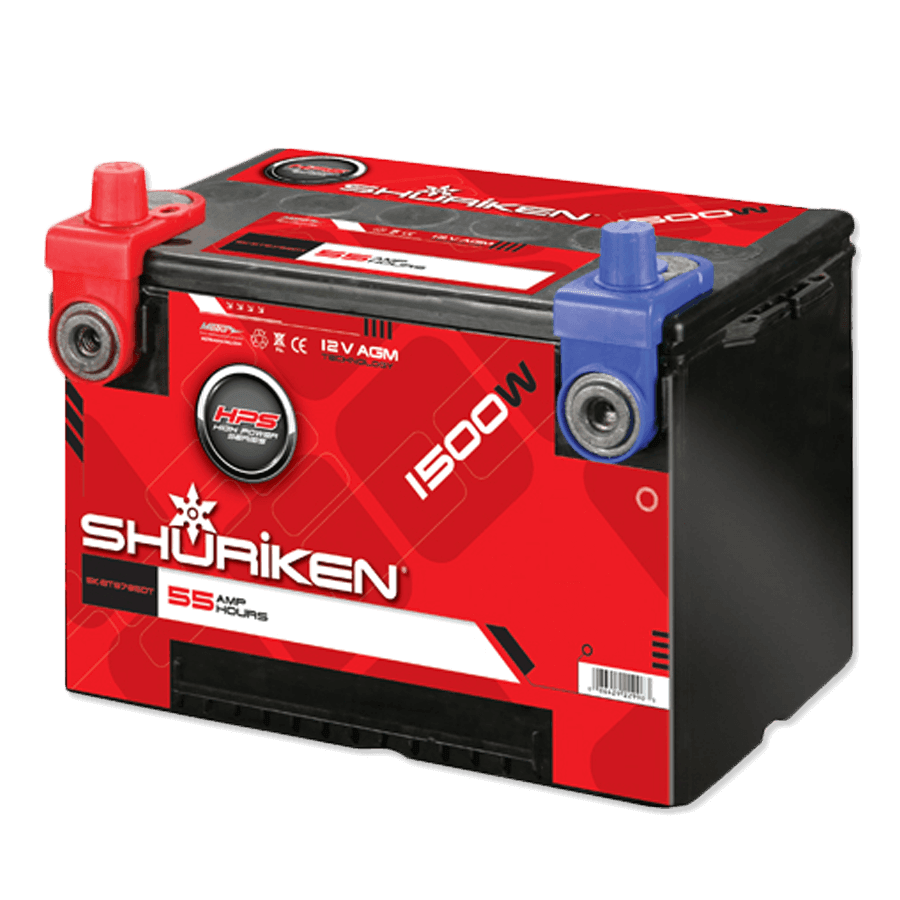 Shuriken SK-BT8785DT 650W 55AMP Compact Dual Post AGM Battery