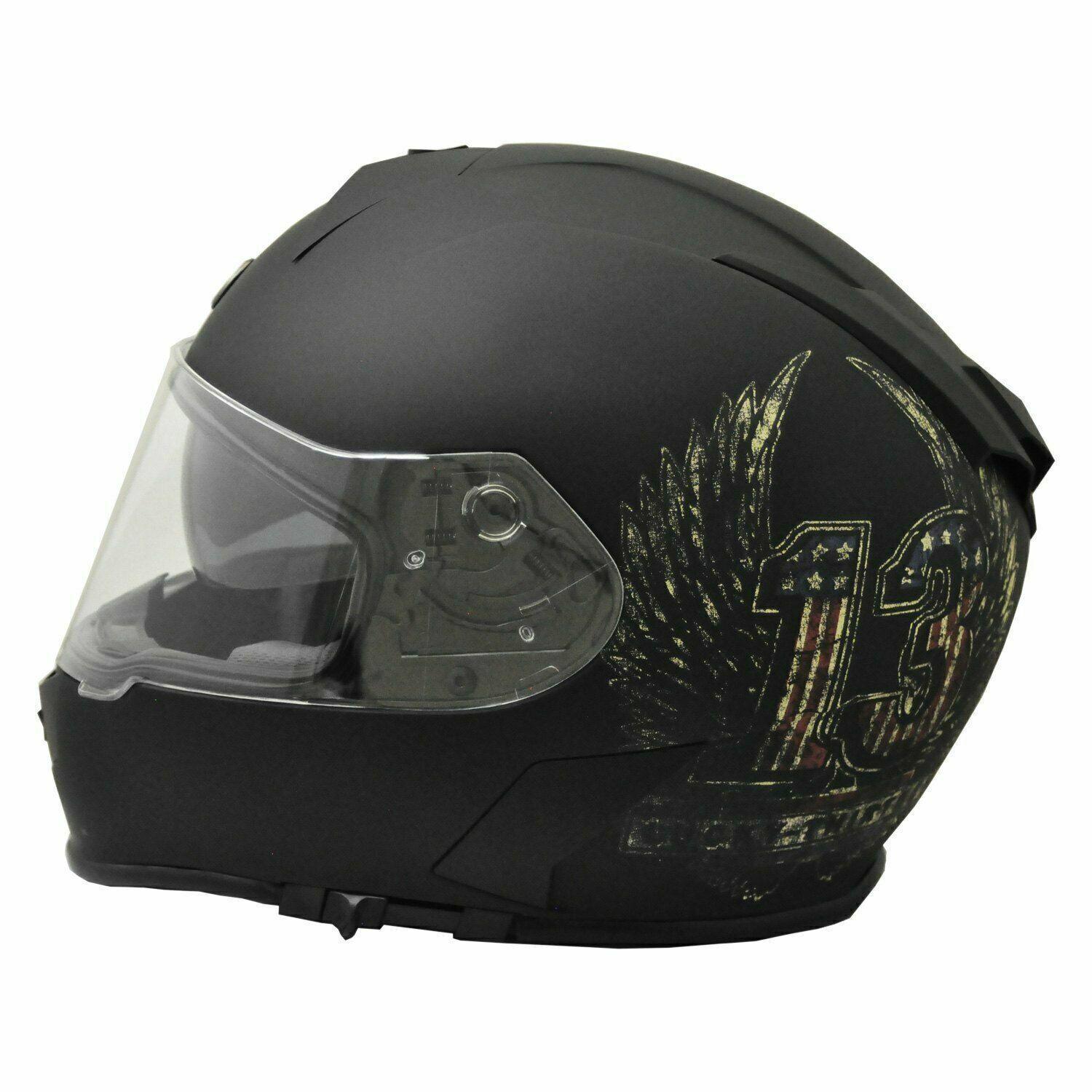 TORC T14B15WS21 T-14B Wings X-Small Beige/Black Full Face Helmet with Bluetooth