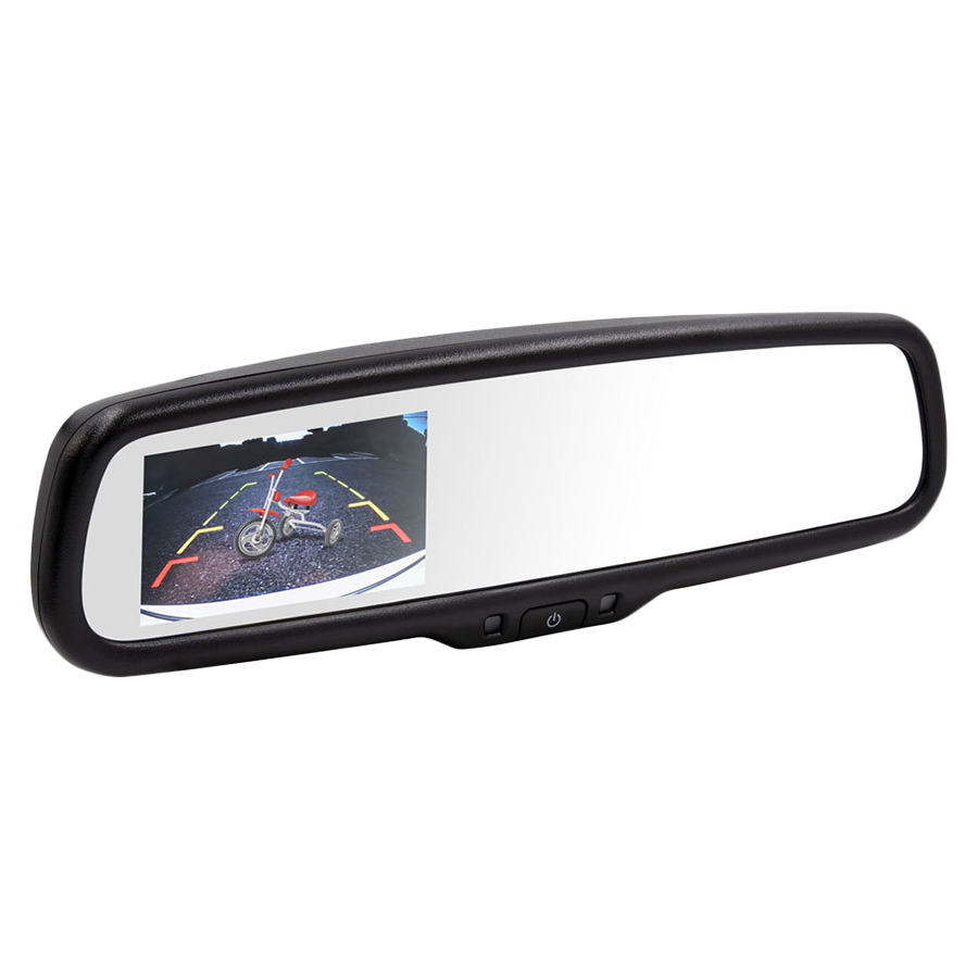 iBeam TE-AD43 OE Style Auto-Dimming Mirror - Built-In 4.3 Inch Monitor