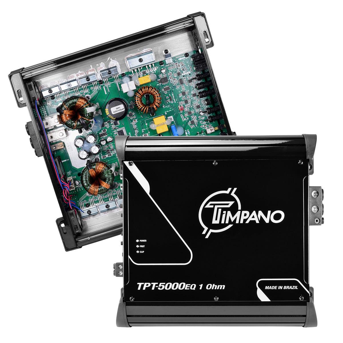 Timpano Audio TPT-5000EQ 1 Ohm 5000 Watts Car Audio Amplifier Fullrange  1 Channel Compact 12 volts Monoblock Fullrange Class D Car Amp