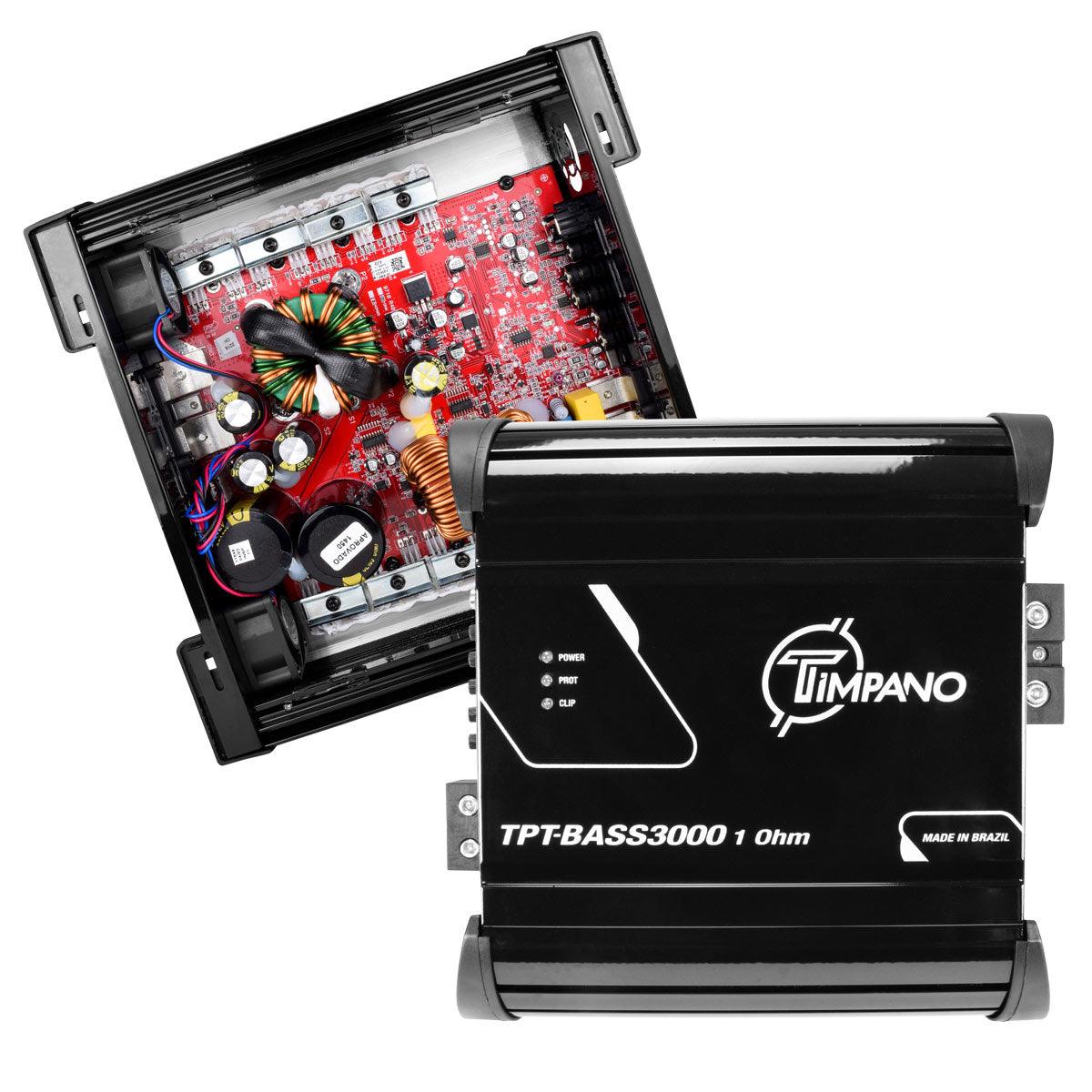 Timpano Audio TPT-BASS3000 1 Ohm 3000 Watts Car Audio Bass Amplifier  12 volts Monoblock Class D Car Amp